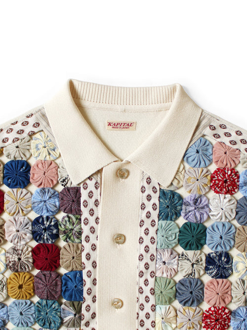 14G Knit x Handcrafted Yo-Yo Quilt JKT