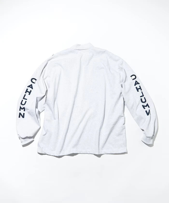 Heavy weight Jersey Mock Neck L/S Print Tee