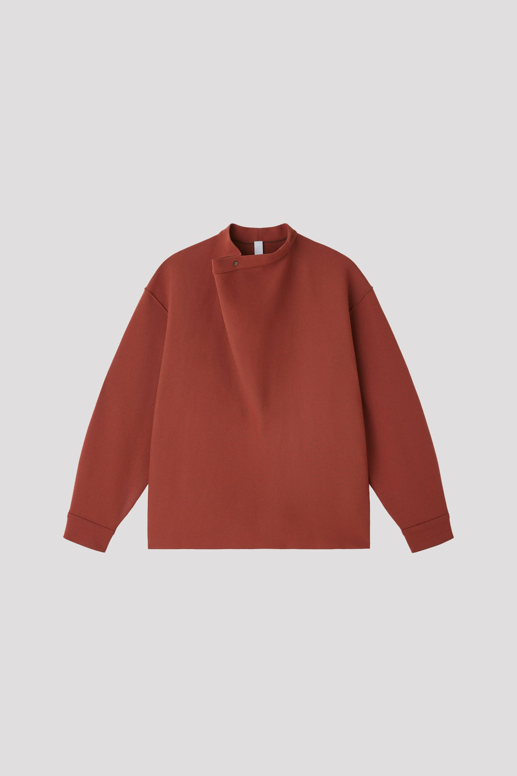 SOFT MILAN WRAP COLLAR LONG SLEEVE TOP
