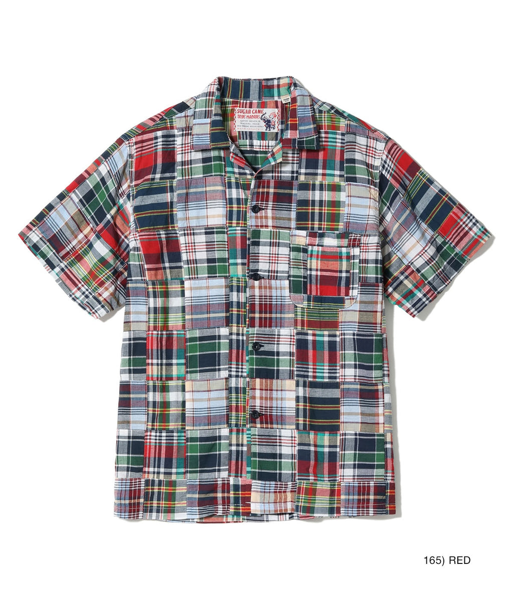 Madras Check Patchwork Open Shirt