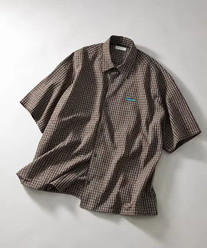 Relaxed Fit Regular Collar Short Sleeve Check Shirt