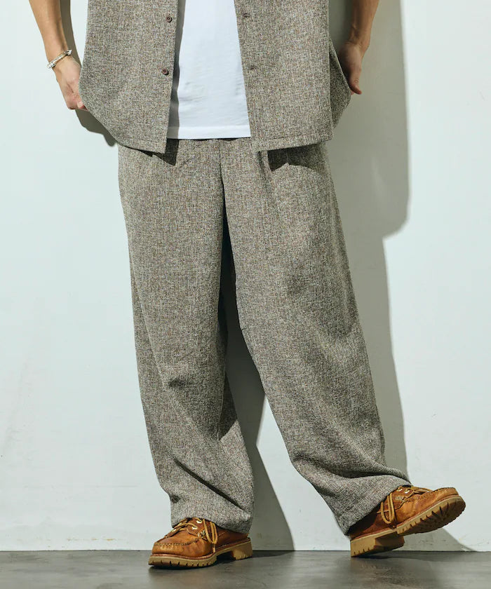 Dry Touch Summer Tweed Spindle Easy Wide Pants