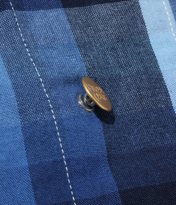 10oz. INDIGO GRADATION CHECK WORK COAT