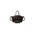 VOMITING EMOJI LEATHER BAG : BLACK
