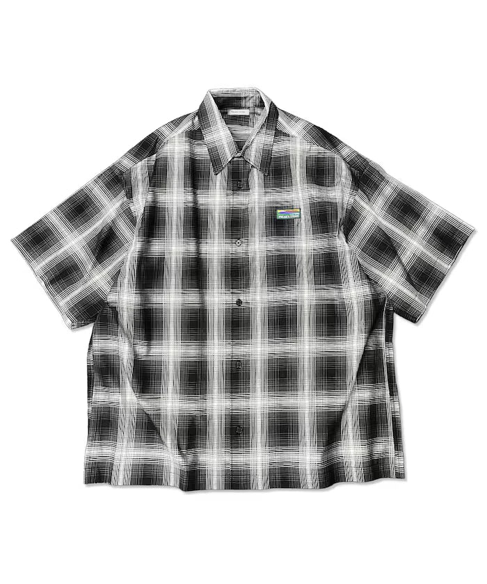 Relaxed Fit Regular Collar Short Sleeve Check Shirt