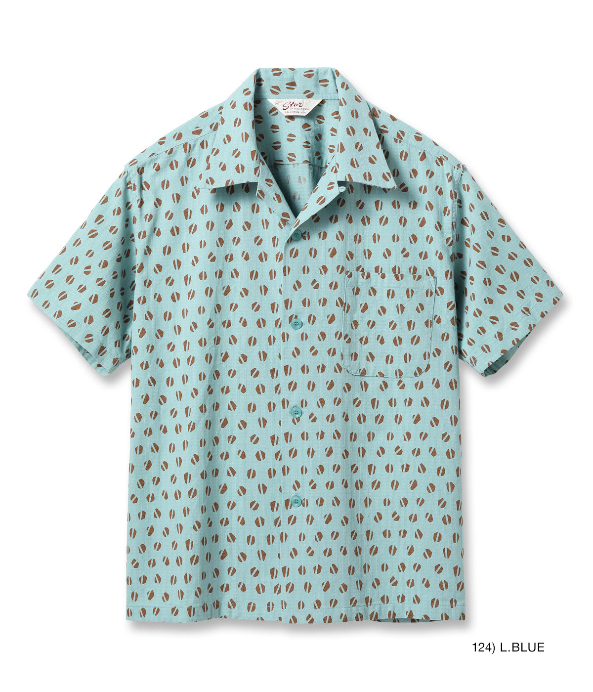 DOBBY COTTON OPEN SHIRT “BLUE MOUNTAIN”