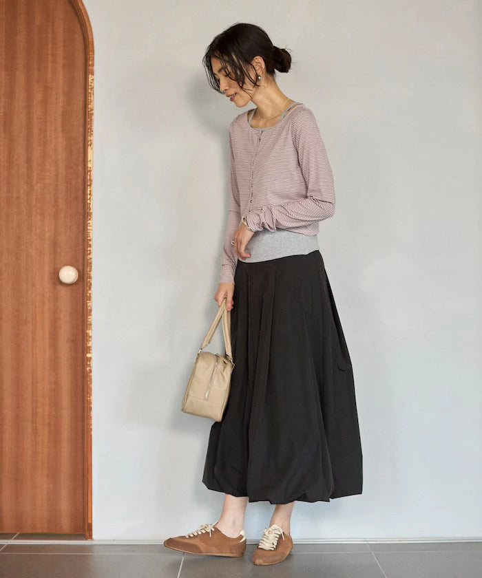 [February 12, 12:00 Release] Layered Set Top / Striped Cardigan & Camisole
