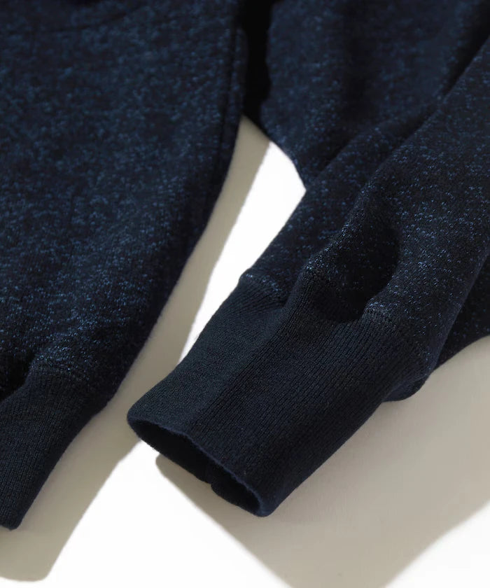 Merino Wool＋Cotton Loop Back V-neck Sweatshirt