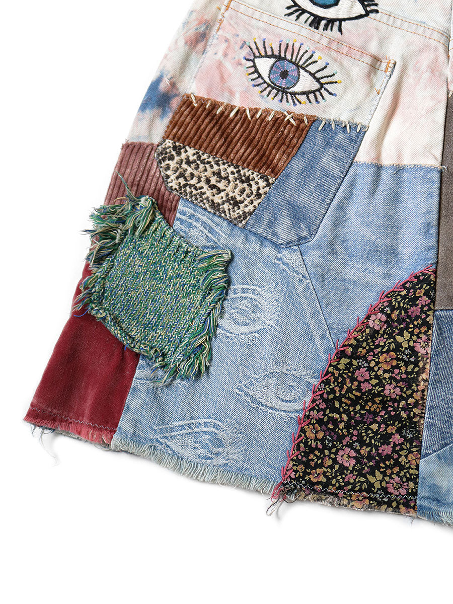 14oz Denim Tie-Dye Mini Skirt (SPEAKEASY Remake...)