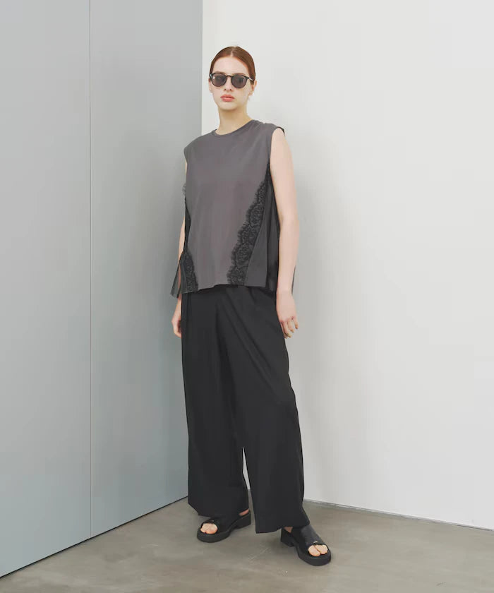 Organic Cotton Tulle Lace Docking Top
