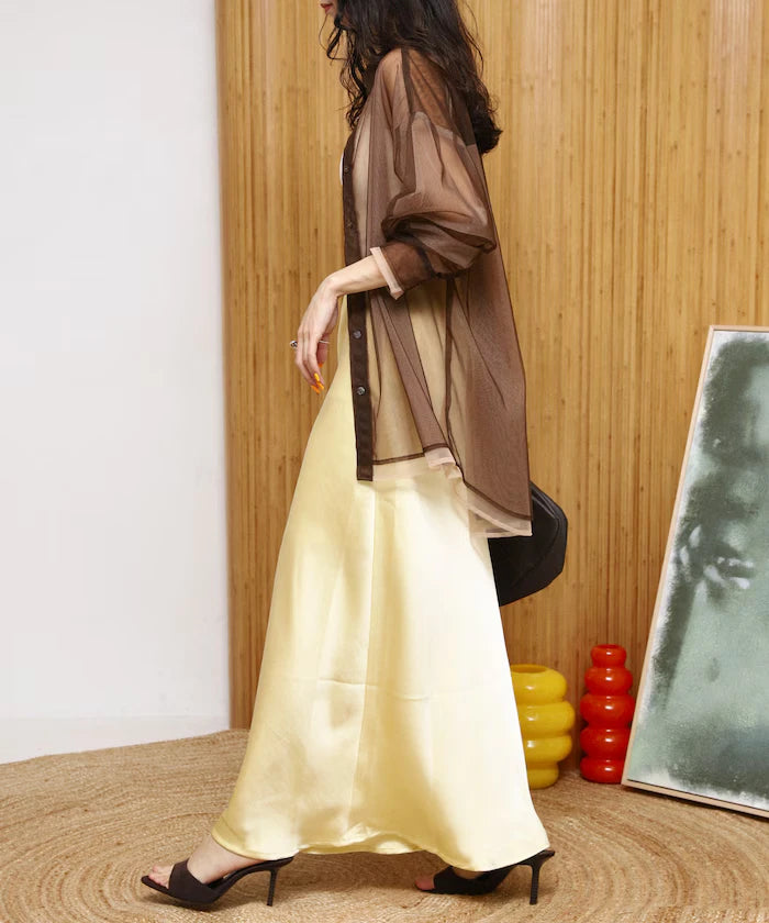 Tulle Layered Bicolor Shirt [Limited Edition]