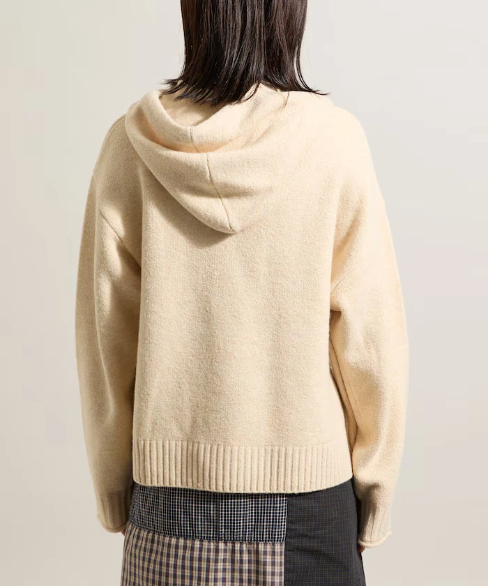 Knit hoodie with pockets