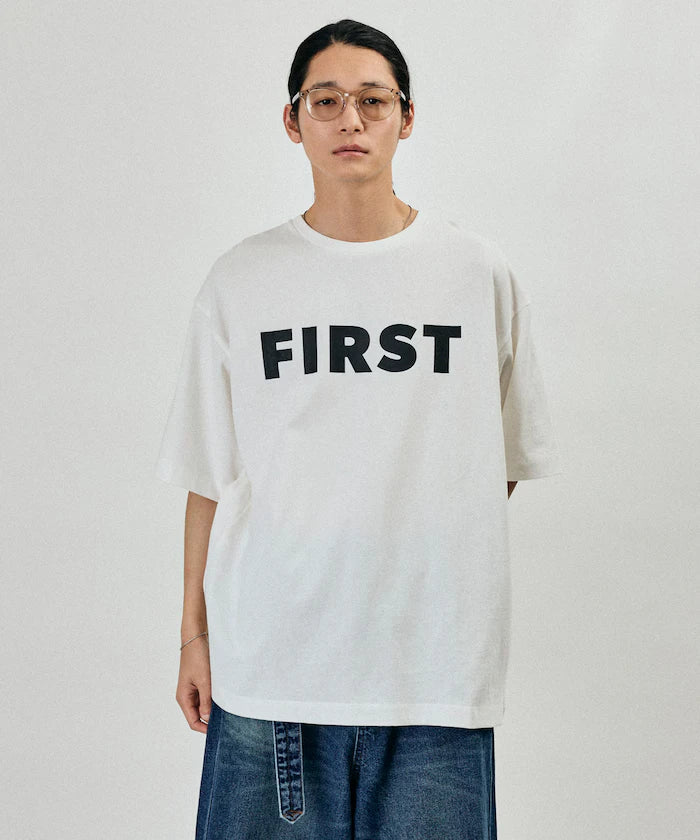 6 Ounce Front Logo Print Crew Neck T-Shirt / Print T-Shirt PR FIRST 【Limited Edition】