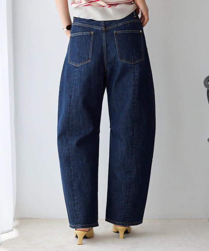 Heart Studs Curvy Denim / Wide Silhouette
