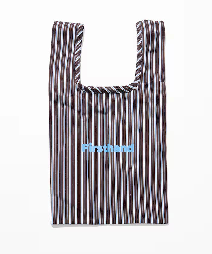 Stripe Print Canvas Market Bag