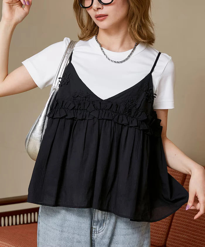Floral Embroidery Detail Camisole Bustier Limited Edition