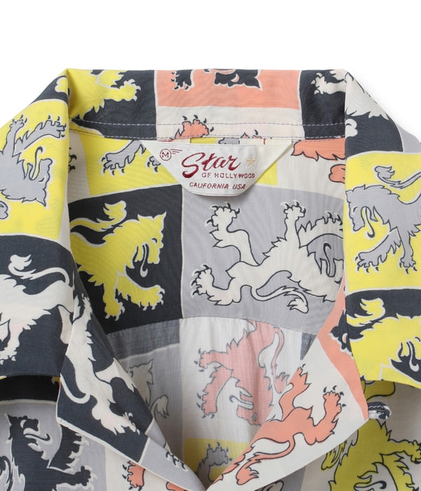 HIGH DENSITY RAYON OPEN SHIRT “LION RAMPANT”