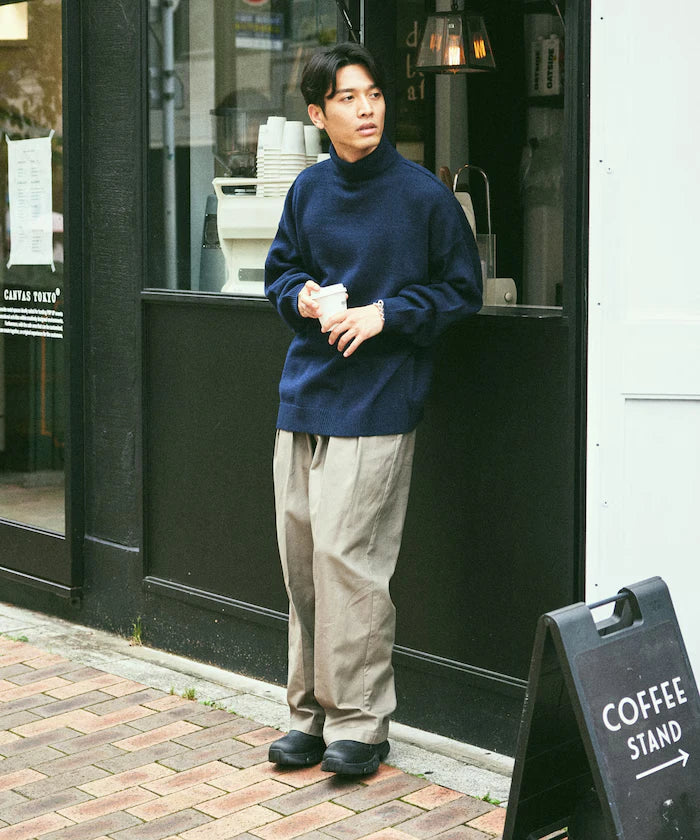Relaxed Fit Easy Care Washable Turtleneck Knit