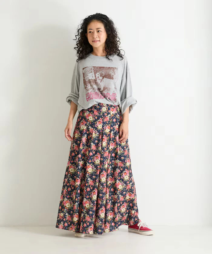 Double-Tuck Long Skirt