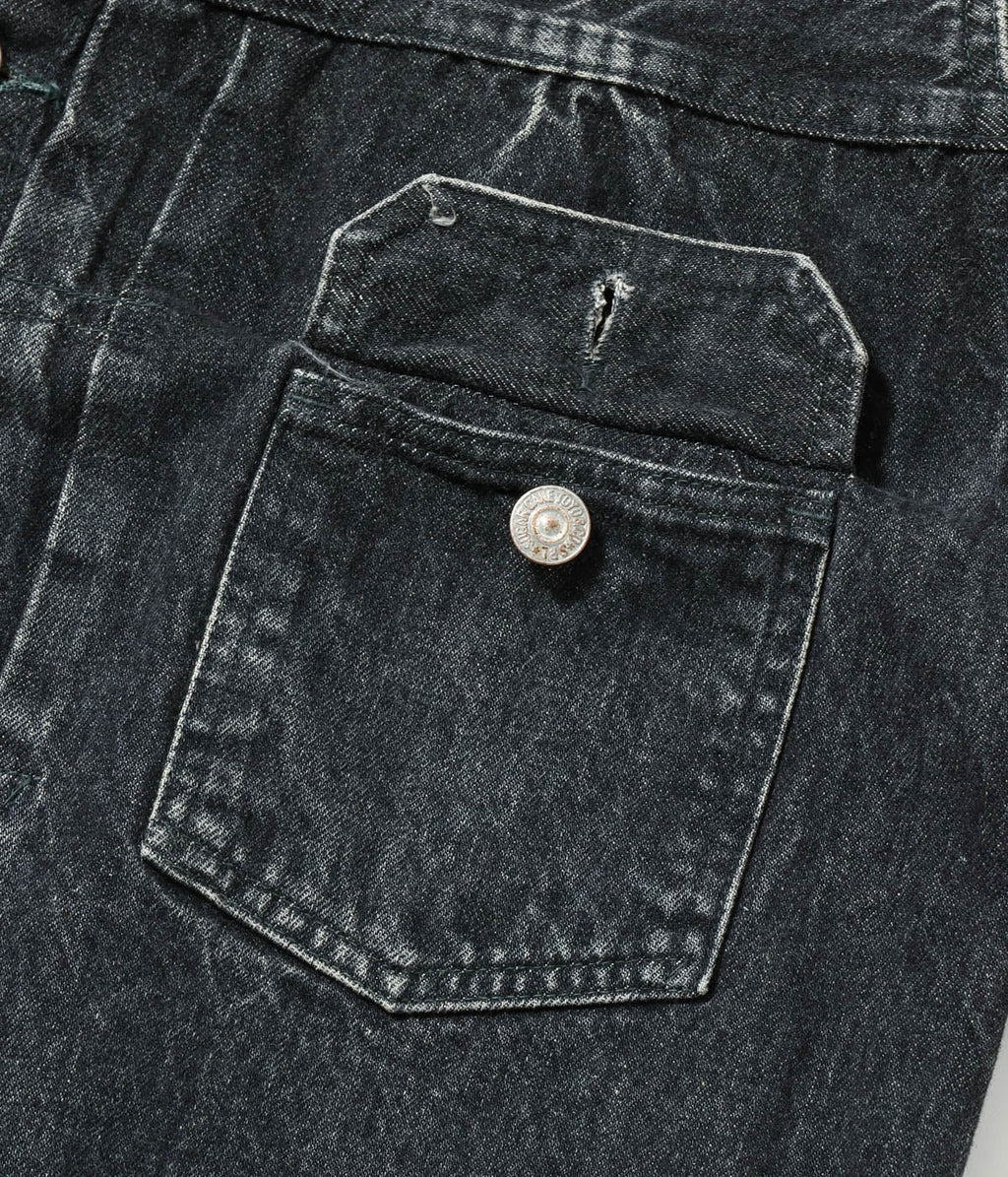 14.25oz. BLACK DENIM JACKET 1953 AGED MODEL