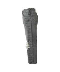 Snake Loop 8 Length Crushed Denim Pants