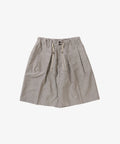 banshu ori circular short pants herringbone stripe