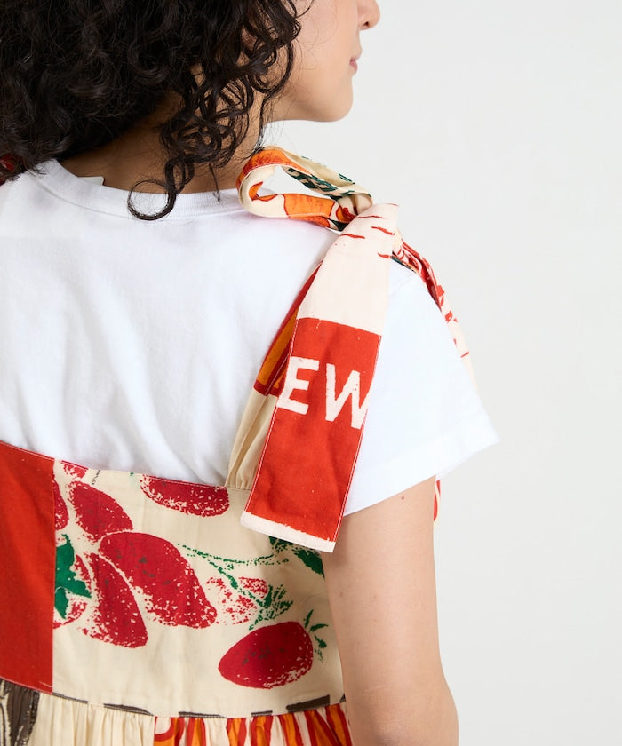 India FEEDBAG Print Shoulder Ribbon Camisole Dress
