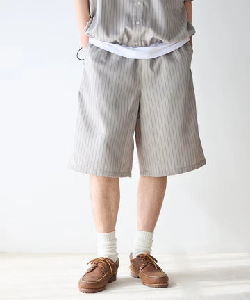 Stripe Easy Wide Shorts / Compatible with Setup