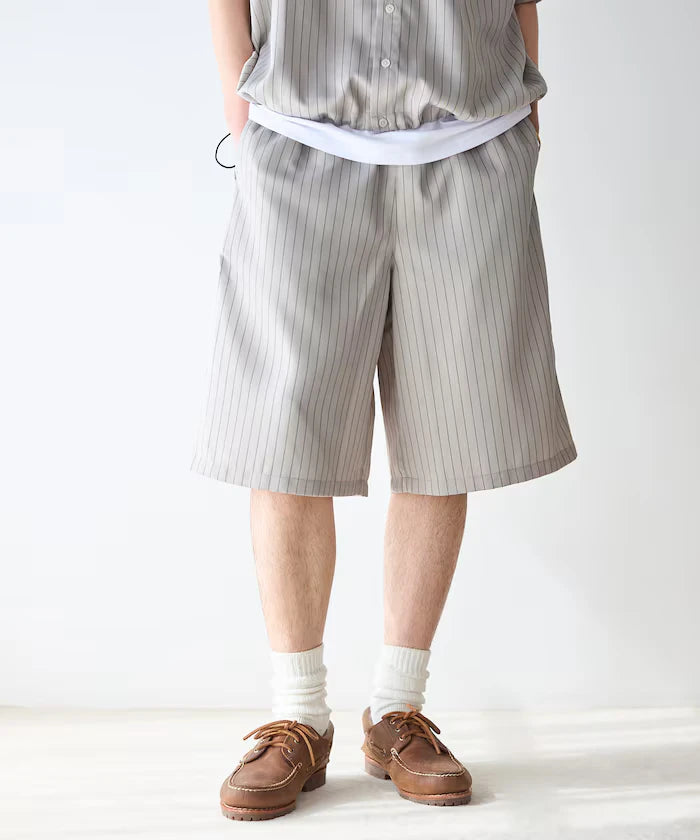 Stripe Easy Wide Shorts / Compatible with Setup