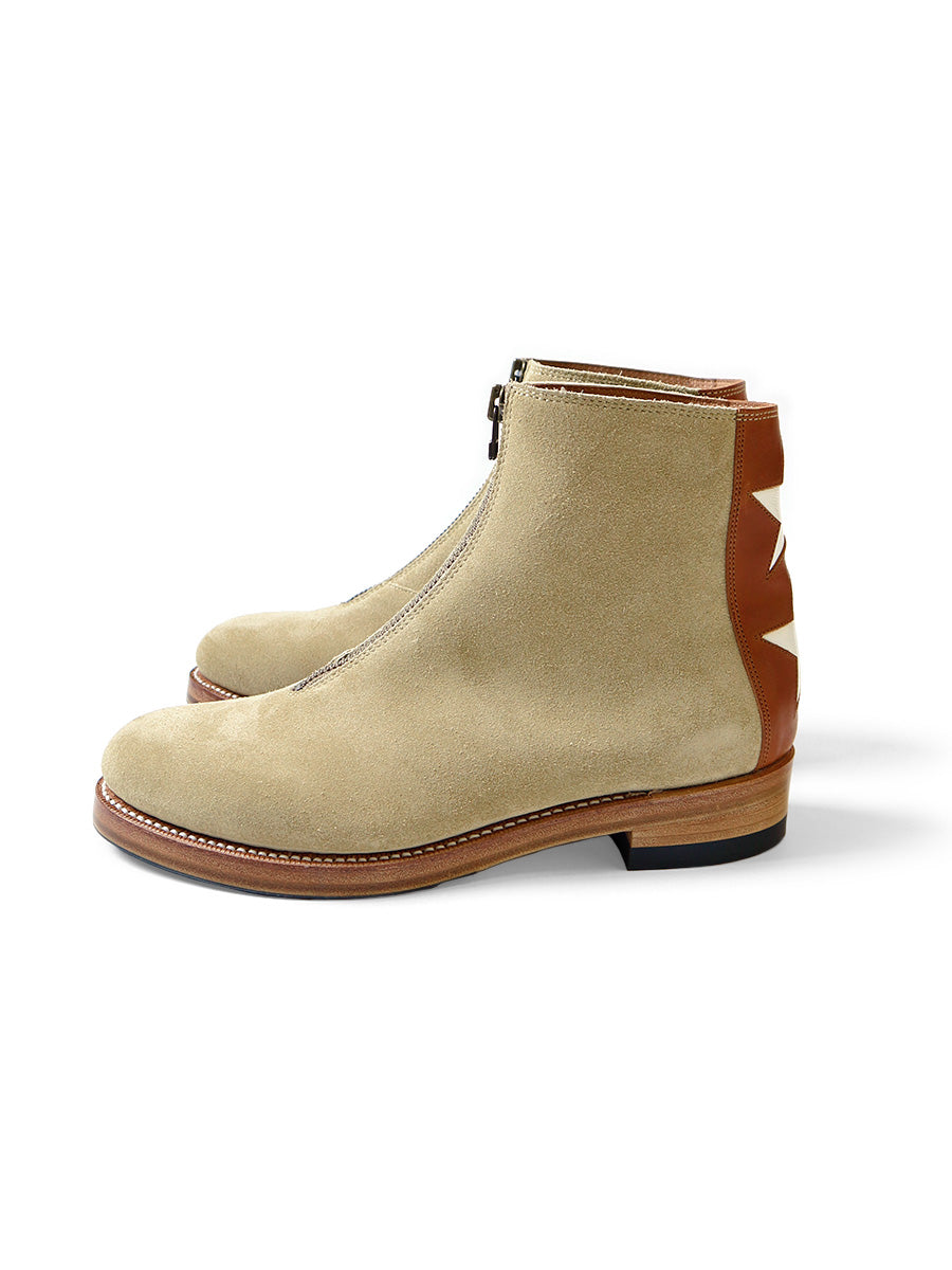 Suede Leather ZIP UP Cafe Race Frisco Boots