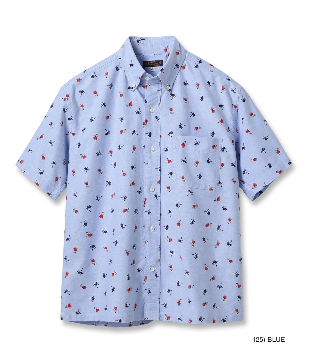 Cotton Oxford B.D. Shirt 'Hula Dancer'