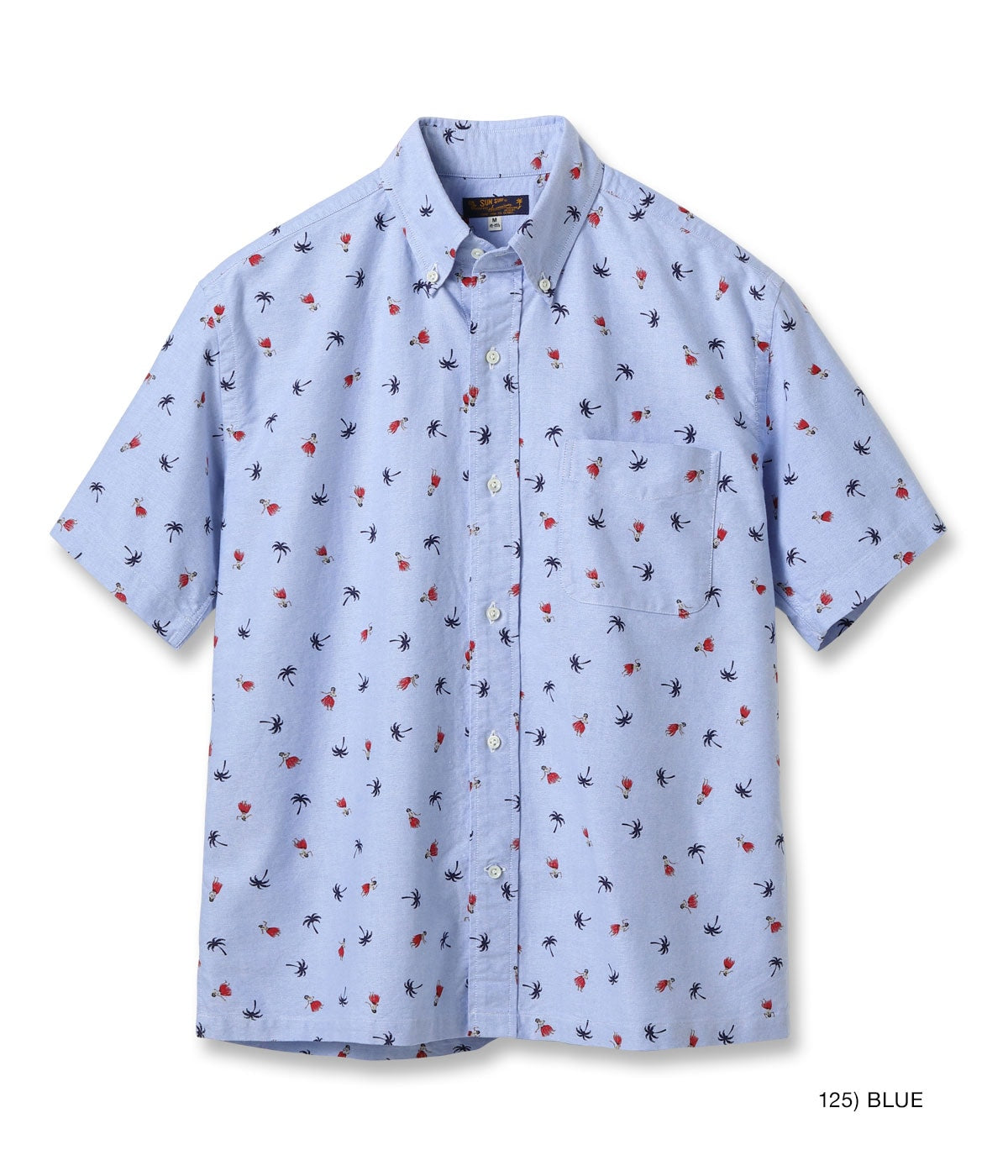 Cotton Oxford B.D. Shirt 'Hula Dancer'