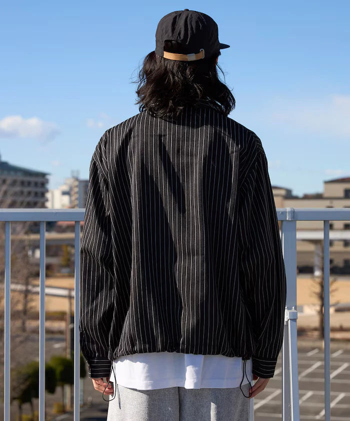 Stripe Shirt Blouson / Setup Compatible / Layer / Relaxed Fit