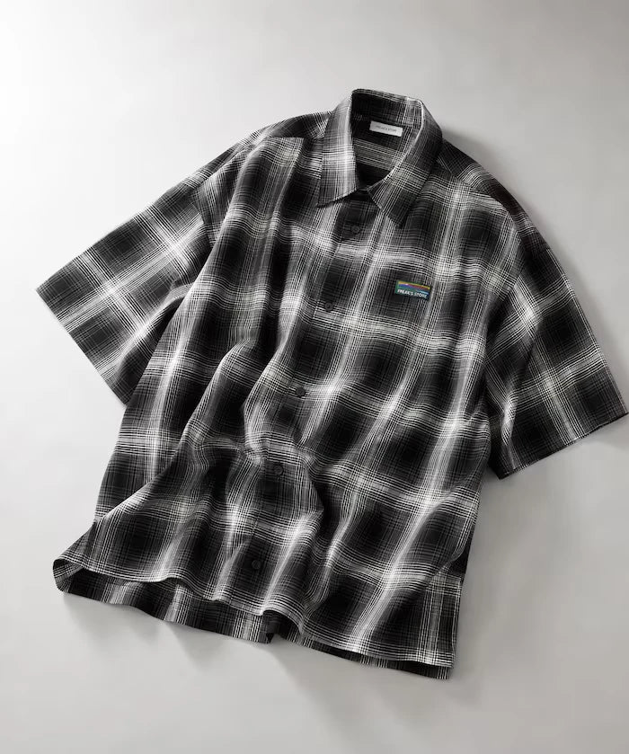 Relaxed Fit Regular Collar Short Sleeve Check Shirt