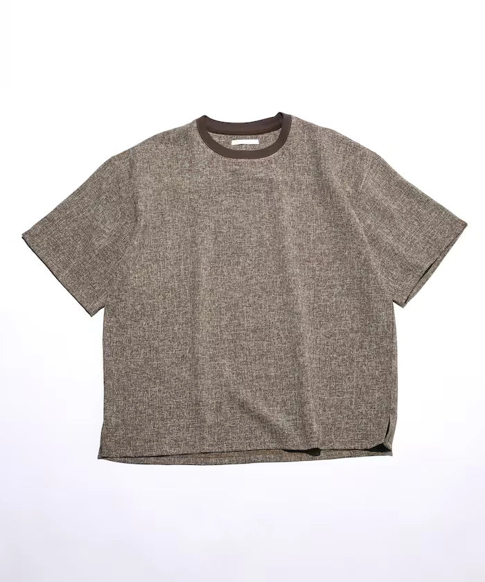 Dry Touch Summer Tweed Short Sleeve Crew Neck