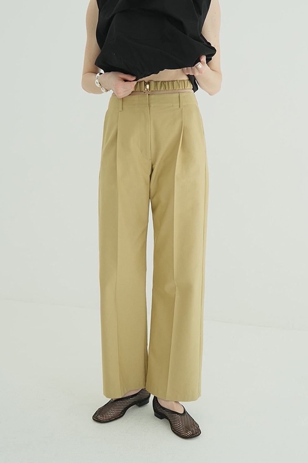 2WAY GATHER BELT PANTS