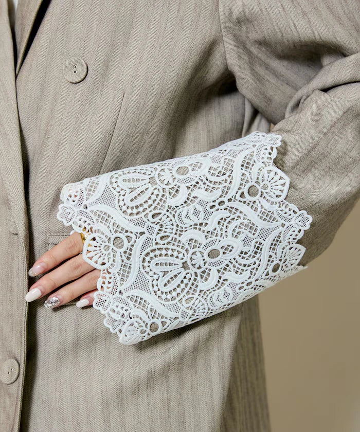 Lace Cuff Tailored Jacket