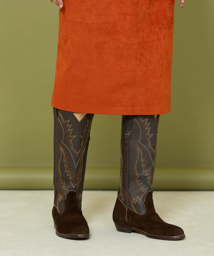 Long western boots/real leather long western boots