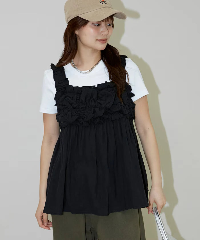 Double Gauze Gathered Camisole Blouse Limited Edition