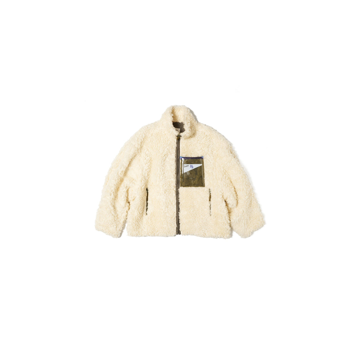 HEMP FAUX FUR ZIP-UP JACKET