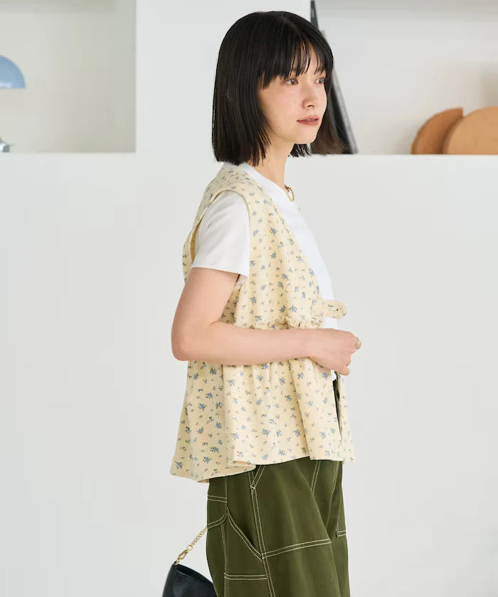 Peplum Gathered Vest <Set Up Compatible>