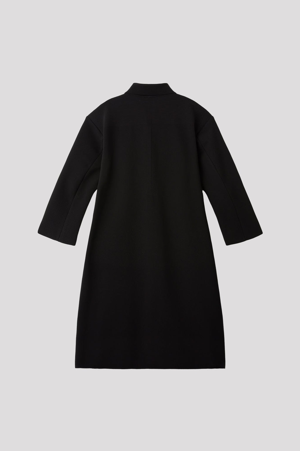 MESH STAND FALL COLLAR LONG COAT