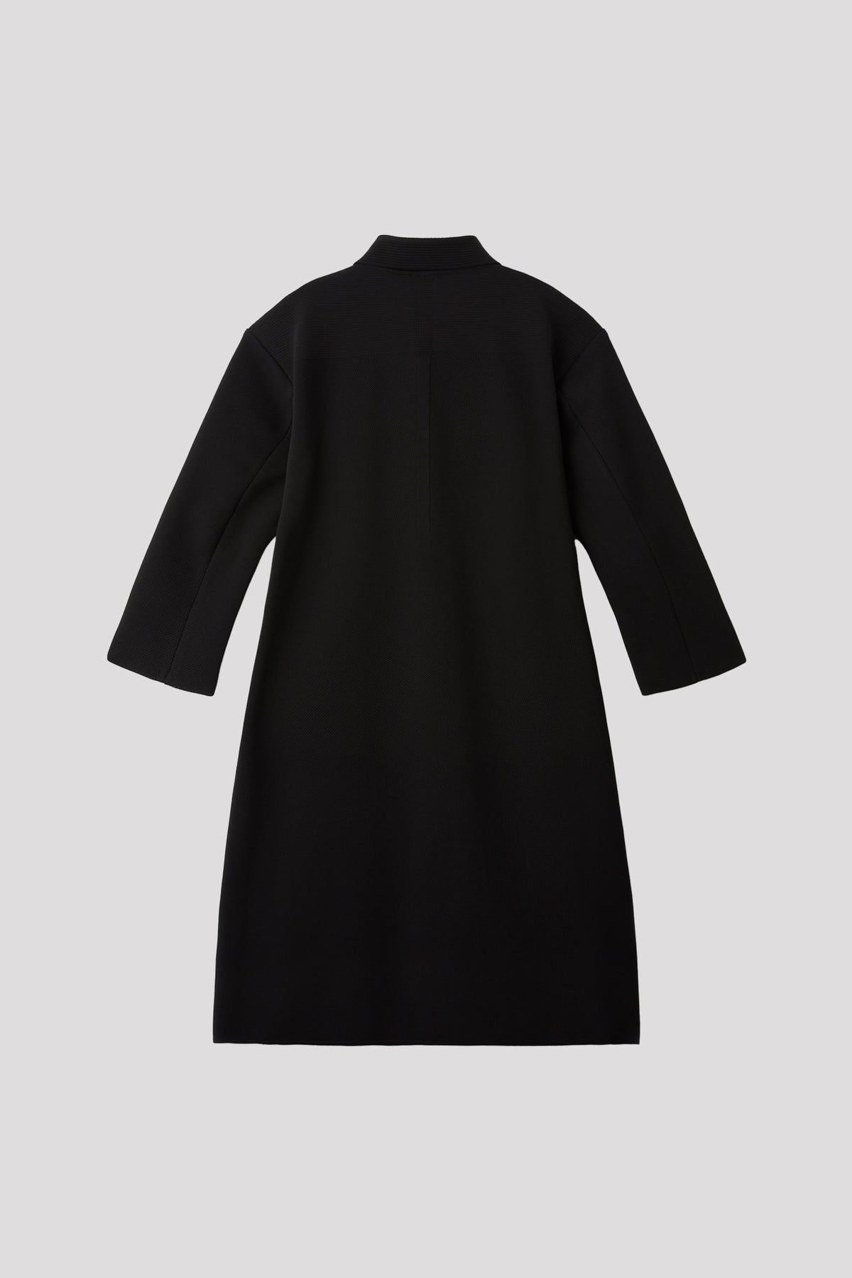 MESH STAND FALL COLLAR LONG COAT