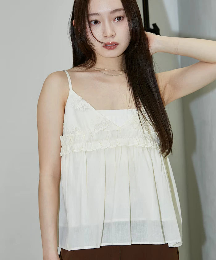 Floral Embroidery Detail Camisole Bustier Limited Edition