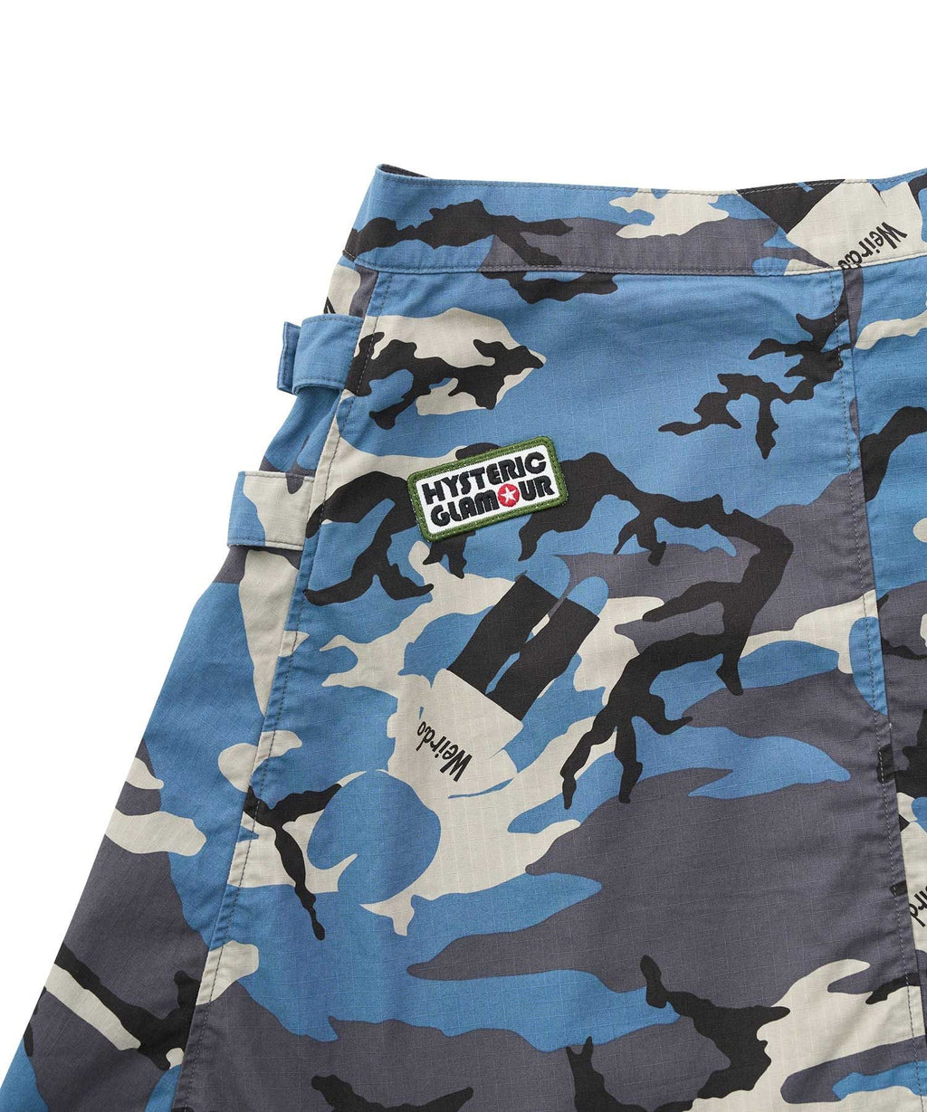 Military Pleated Wrap Skirt
