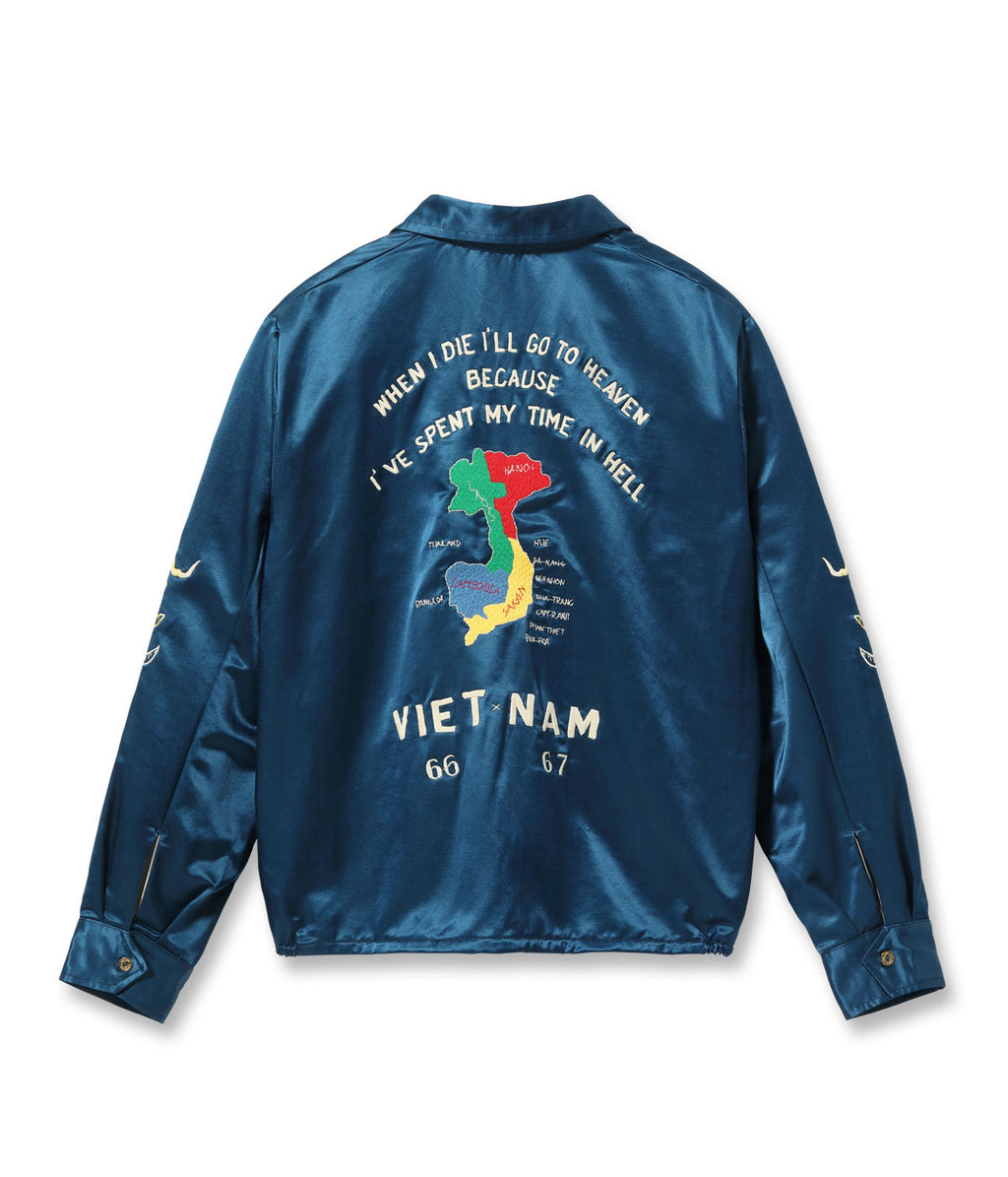 Mid 1960s Style Satin Vietnam Jacket “VIET-NAM MAP”