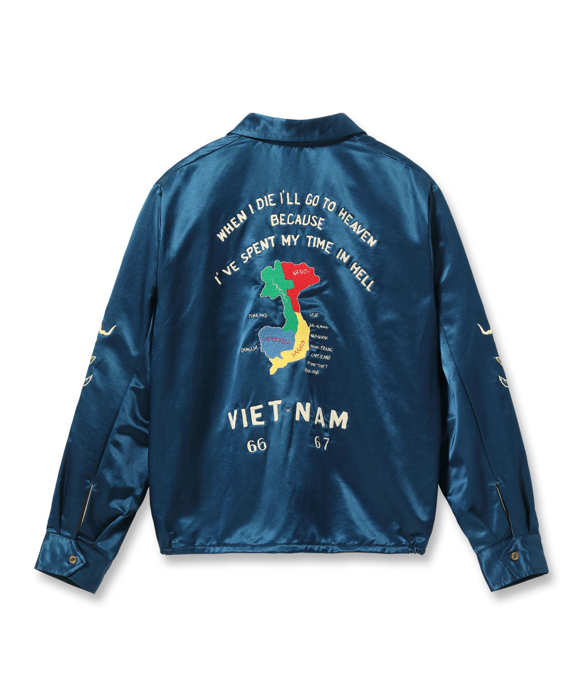 Mid 1960s Style Satin Vietnam Jacket “VIET-NAM MAP”
