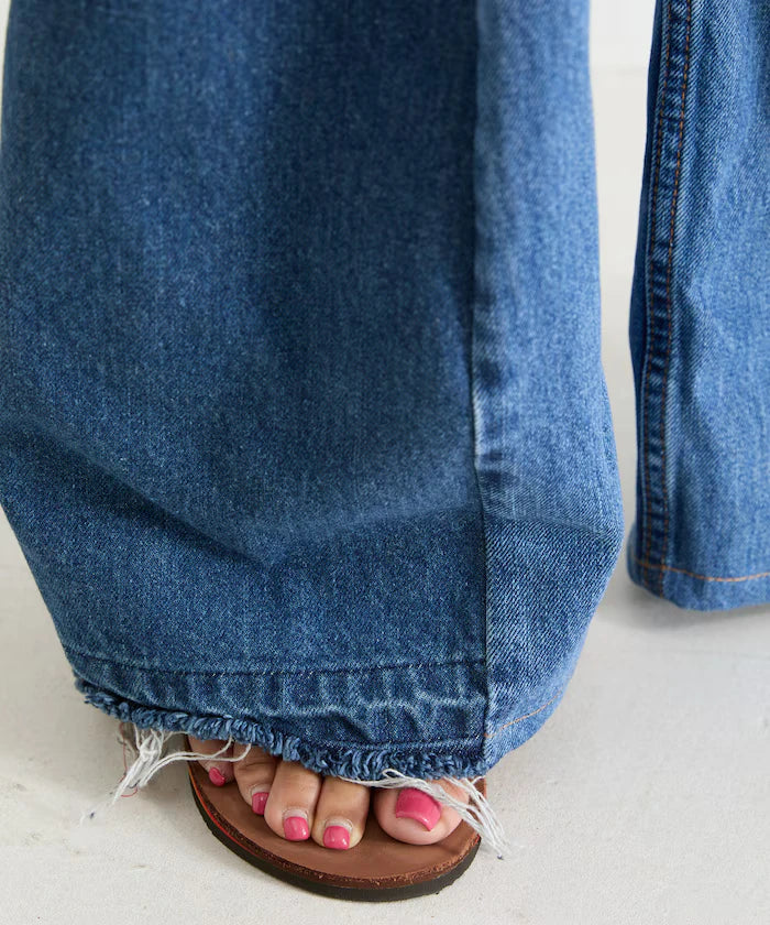 Vintage Remake Tuck Denim Pants