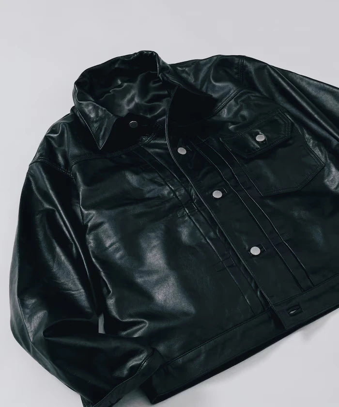 Leather Jacket TYPE-1 / Water-Repellent Leather / Cowhide