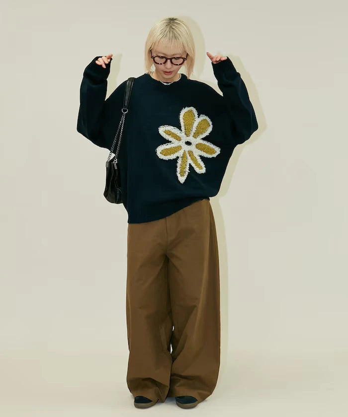 Boucle Flower Pullover Knit [Limited Edition]